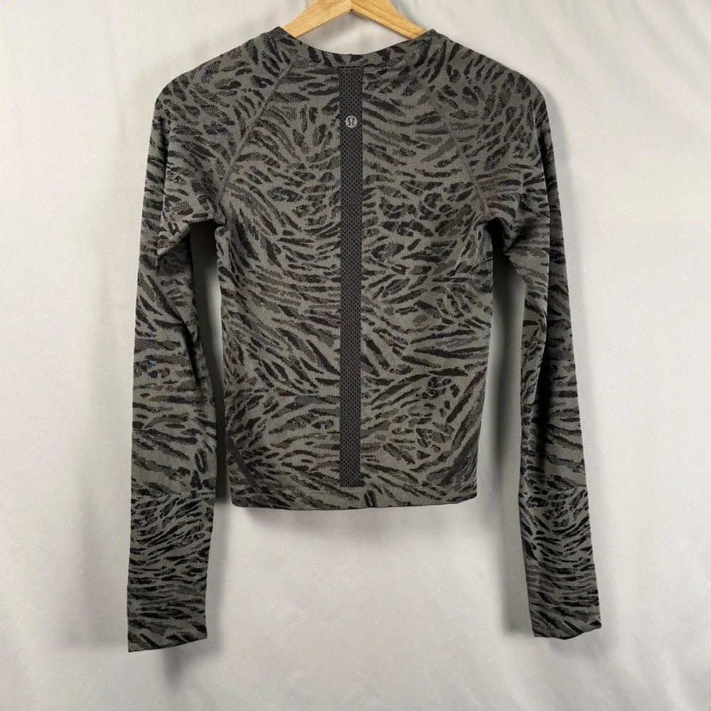Lululemon‎ Swiftly Tech Long Sleeve 2.0 Race Length Top Primal Clash Womens 4